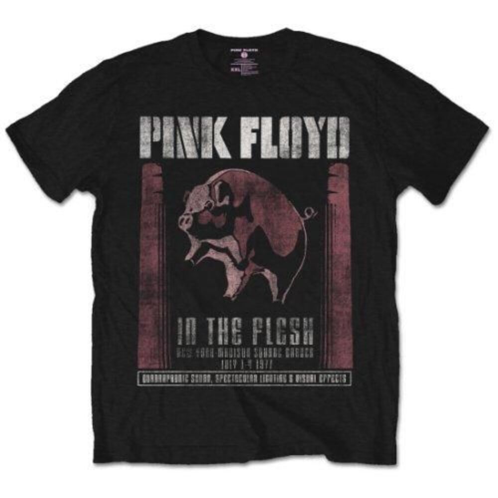Pink Floyd Unisex Adult In The Flesh T-Shirt / Black